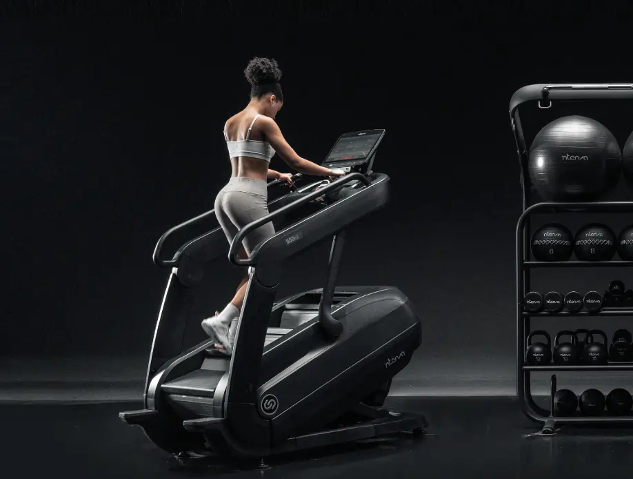 Woman Exercise on Intenza Escalate Stiarclimber