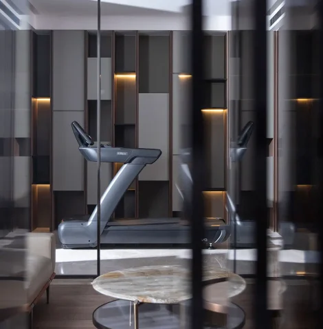 Intenza 450 Series Treadmill in a premium gym environment